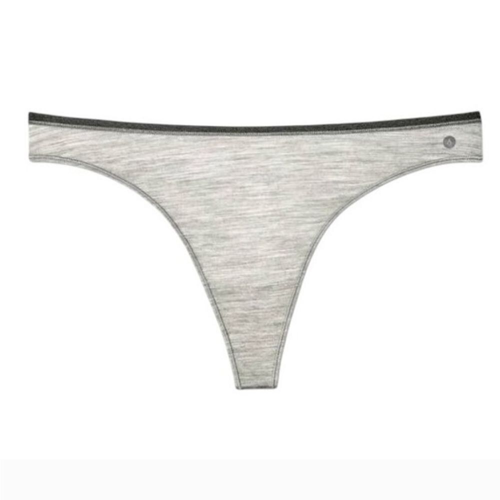 NEW Allbirds Trino Thong Underwear Boulder grey black Merino Wool Size 2X